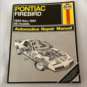 Haynes Pontiac Firebird Repair Manual 1982 thru 1991. Like New